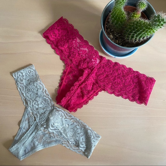 GILLY HICKS Pack of 2 Lace Thongs - Picture 7 of 7